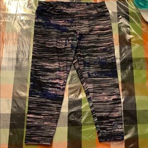 Adidas pants leggings size 24 months purple black